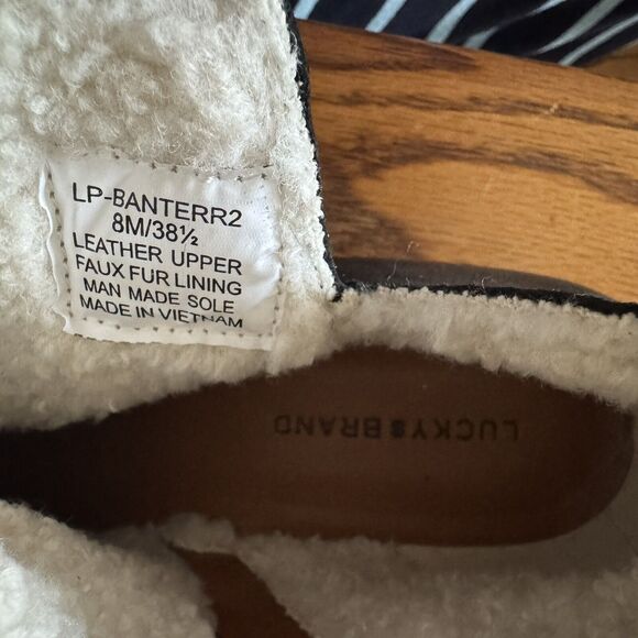 Lucky Brand Banterr 2 Womens 8 Leather Bootie Faux Fur Lining Zip Indie Boho - Picture 15 of 15